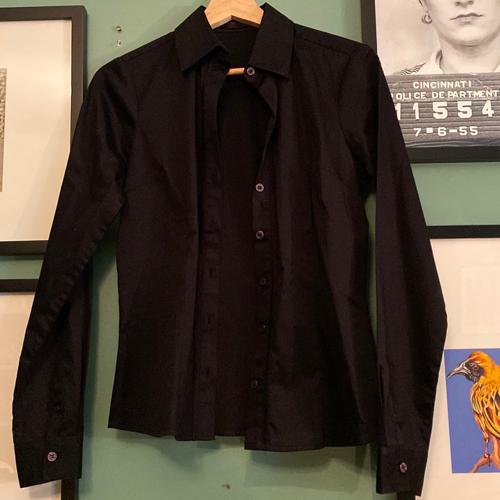 NWT The Limited Women’s Small Collared Black Dress Shirt